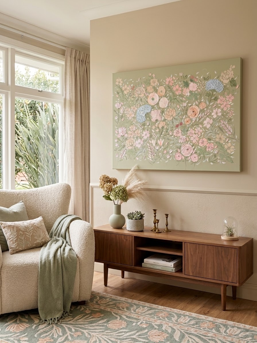 A little garden, handcrafted on canvas 🌿🌸